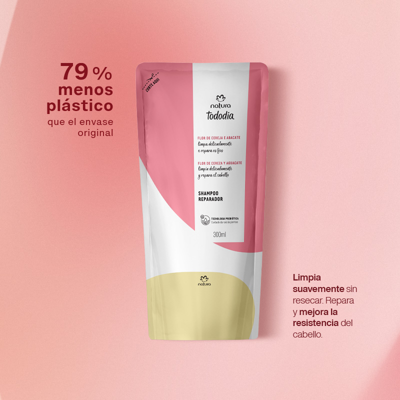 Shampoo reparador Tododia Flor de Cereza y Aguacate