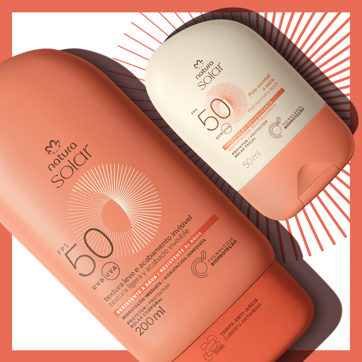 Kit Protector Solar Facial Piel Normal a Seca y Protector Solar Corporal FPS 50 Natura Solar