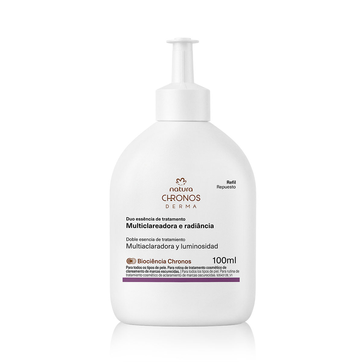Repuesto Doble Esencia de Tratamiento Multiaclaradora y Luminosidad Chronos Derma 100 ml