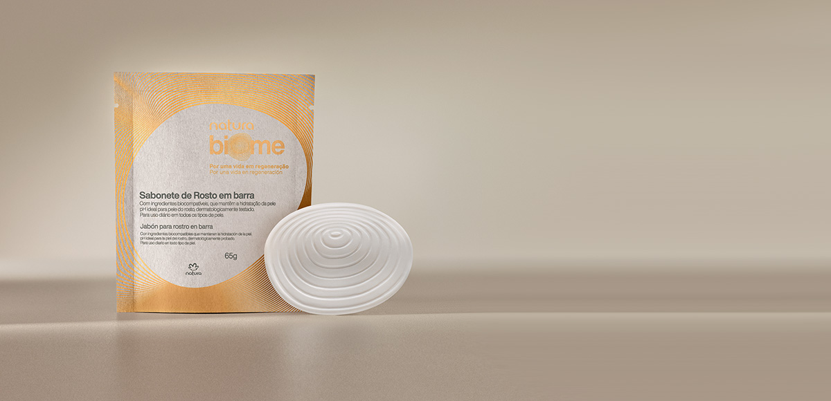 Biōme jabón facial cremoso en barra 65g
