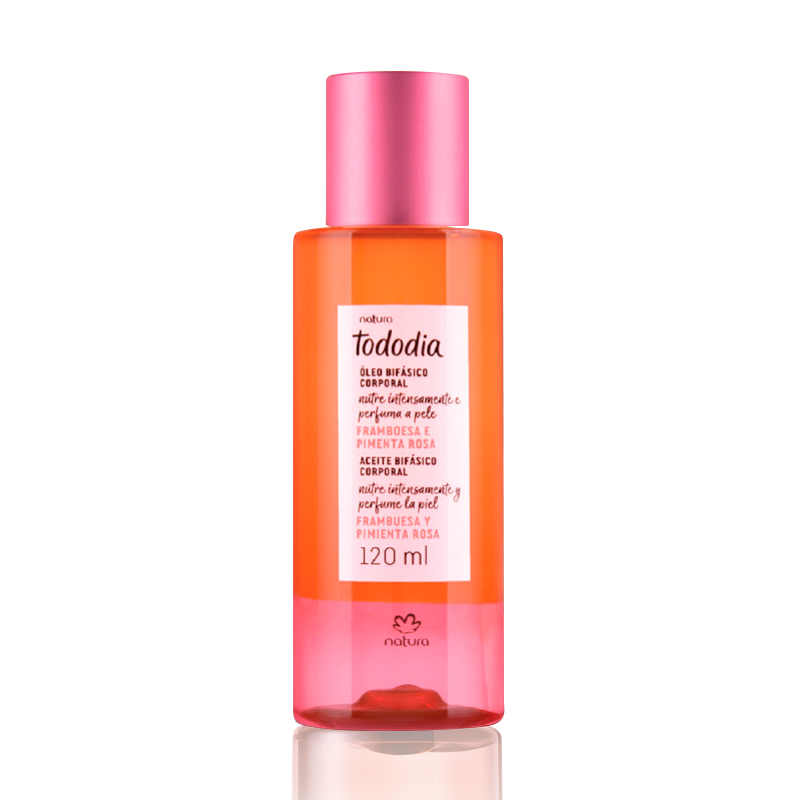 Aceite bifásico corporal Tododia frambuesa y pimienta rosa - 120ml