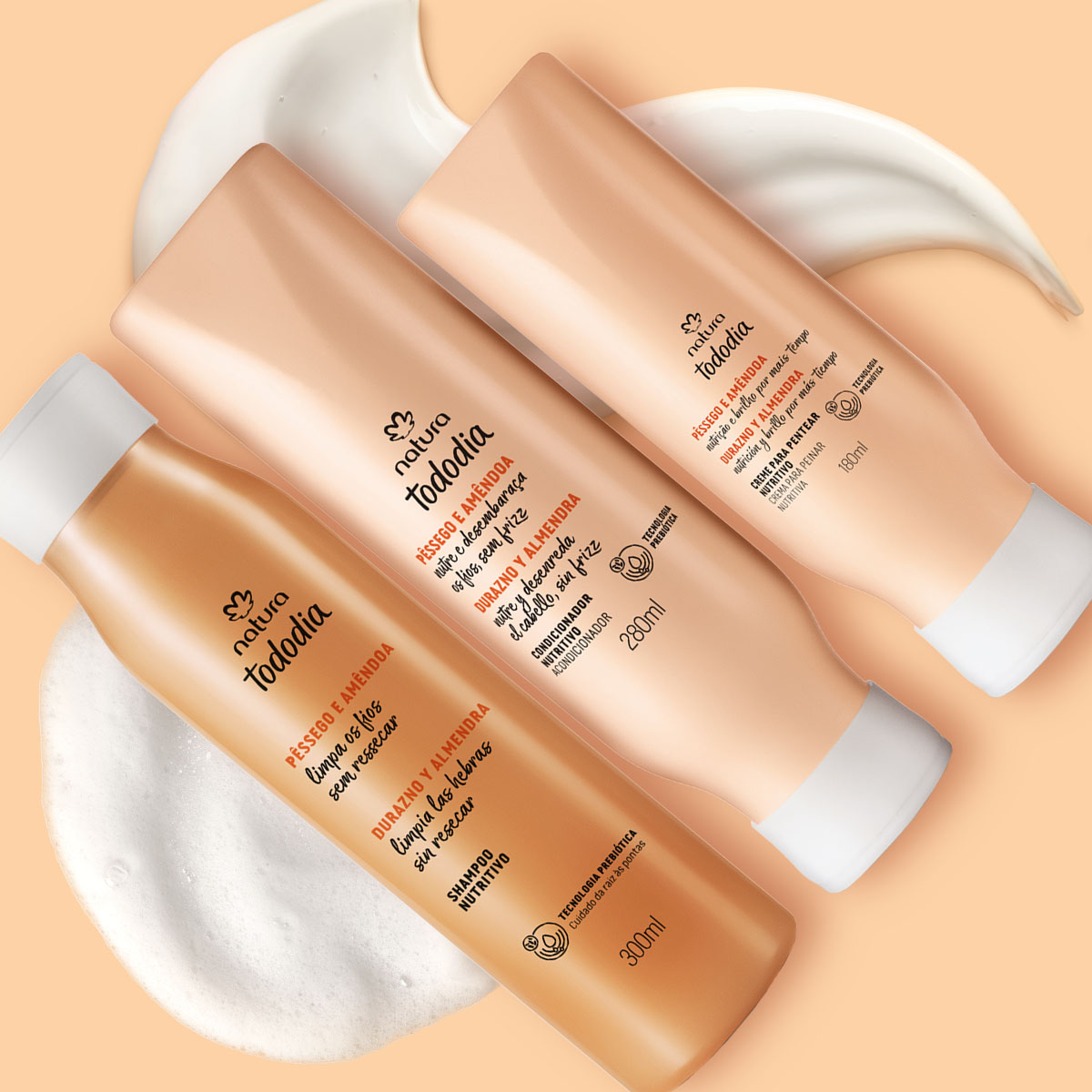 Kit Shampoo, Acondicionador y Crema para Peinar Tododia Nutrición