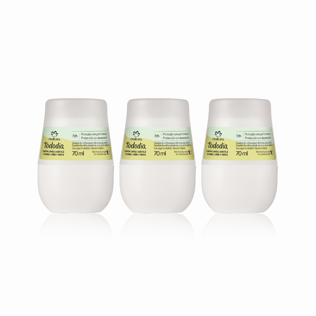 Kit Desodorante Antitranspirante Roll-on Tododia Hierba Limón y Menta
