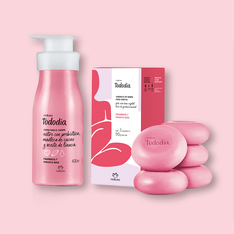 Kit Hidratación Tododia Frambuesa  y Pimienta Rosa