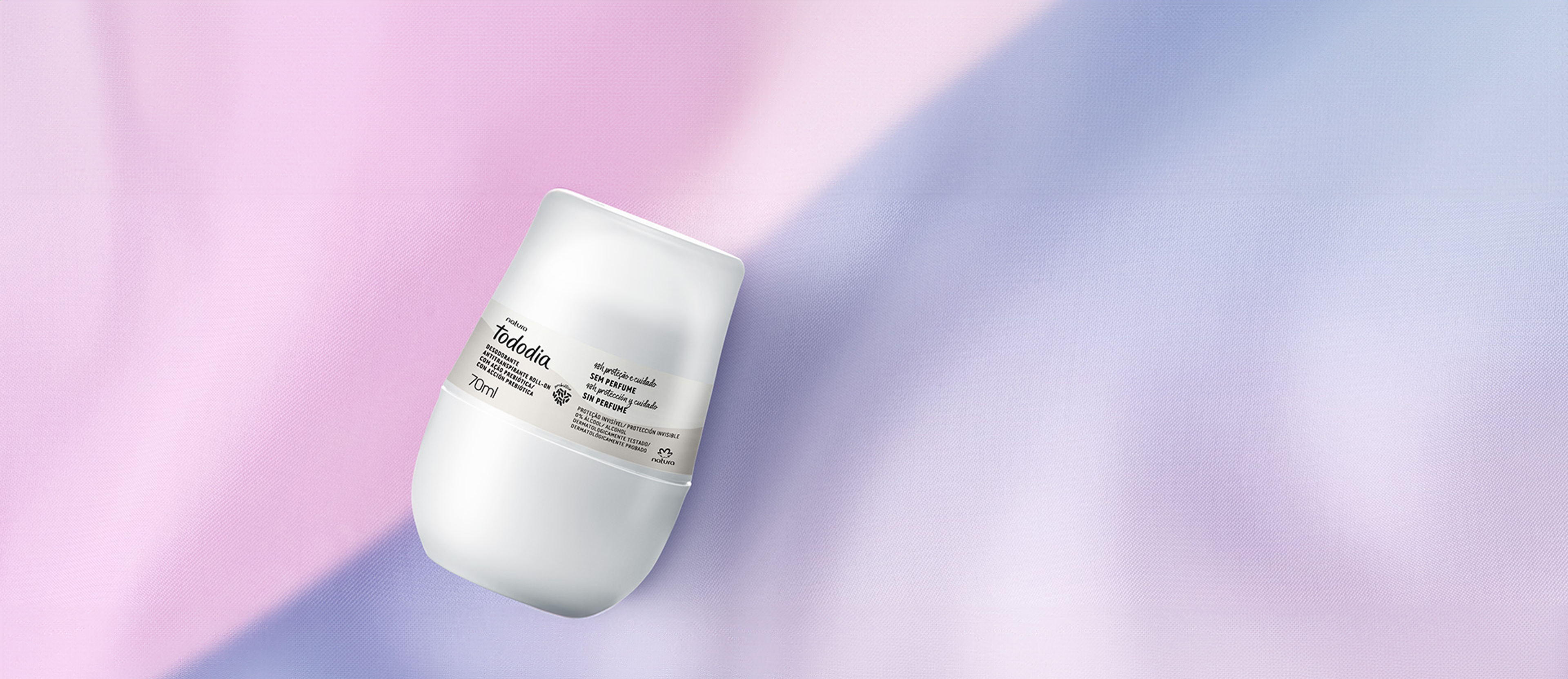 Desodorante antitranspirante roll-on con acción prebiótica Tododia sin perfume