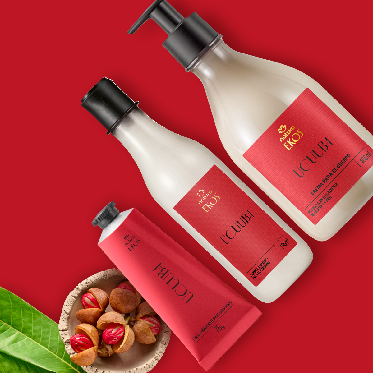 Kit Jabón Líquido, Hidratante Cuerpo y Manos Ekos Ucuuba