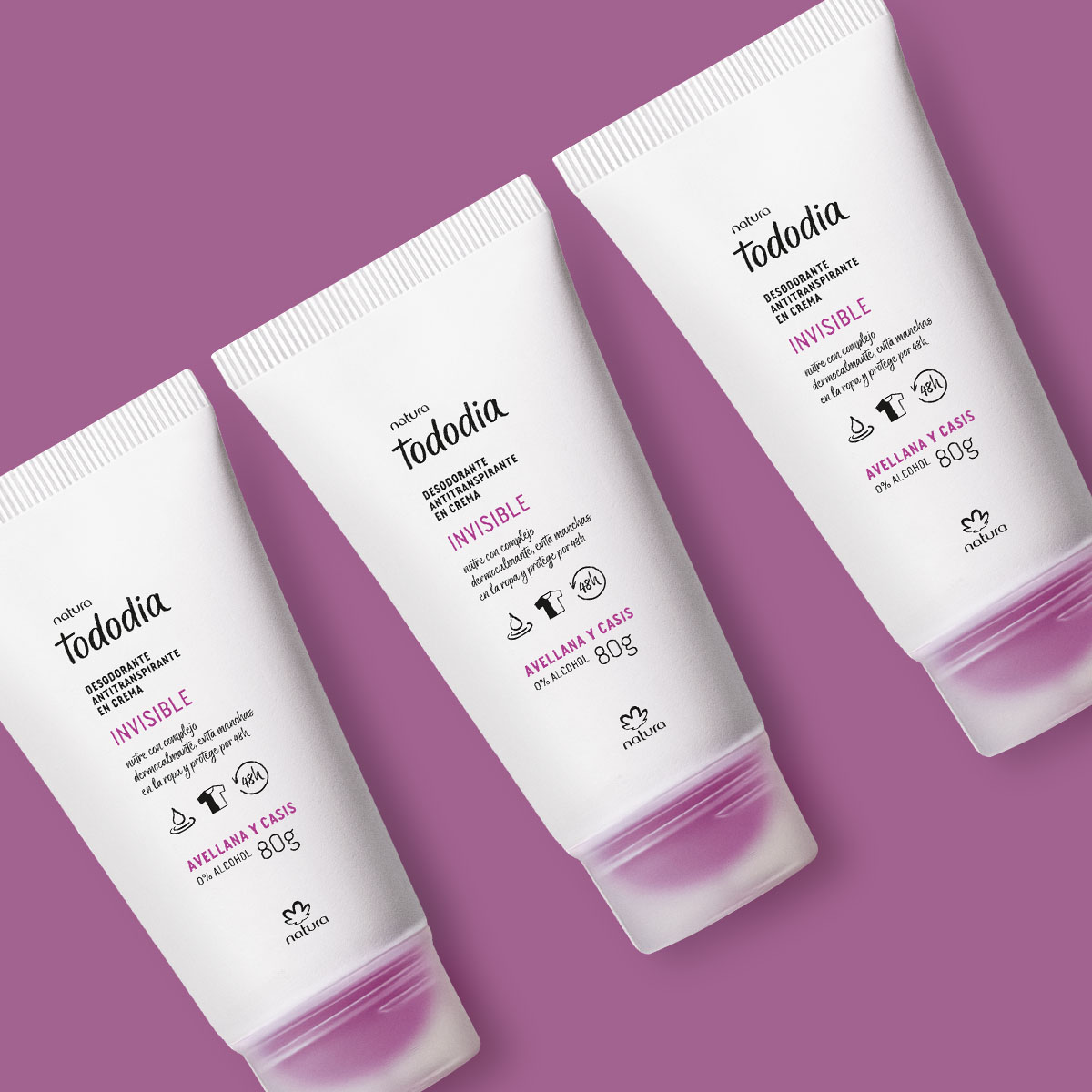 Kit Desodorante en Crema Tododia Avellana y Casis (3 unidades)