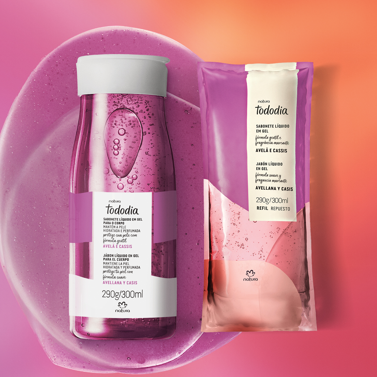Kit Jabón Líquido con Repuesto Tododia Avellana y Casis