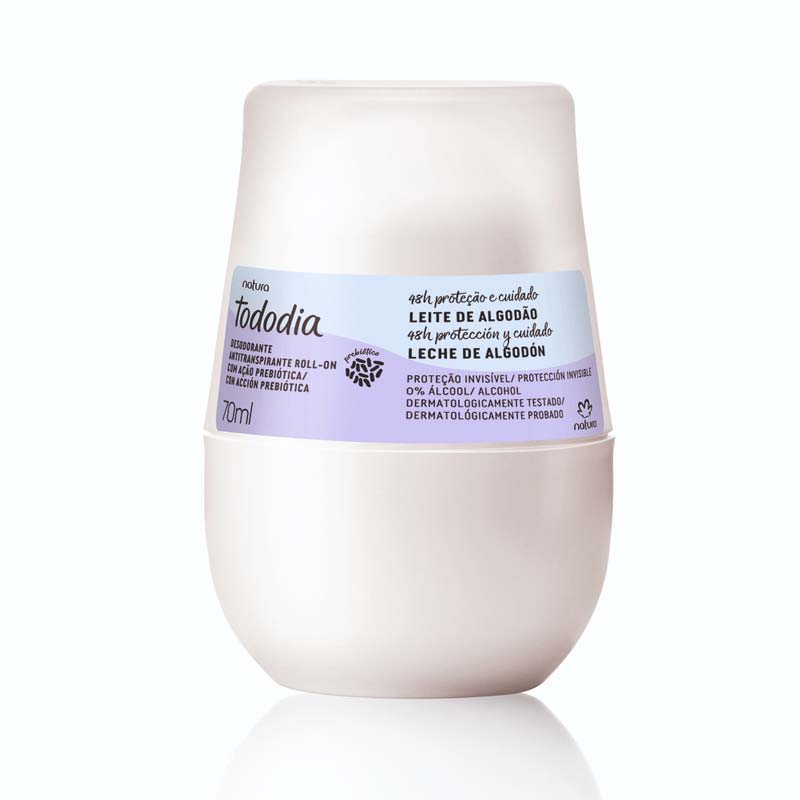 Desodorante antitranspirante roll-on Tododia leche de algodón - 70ml
