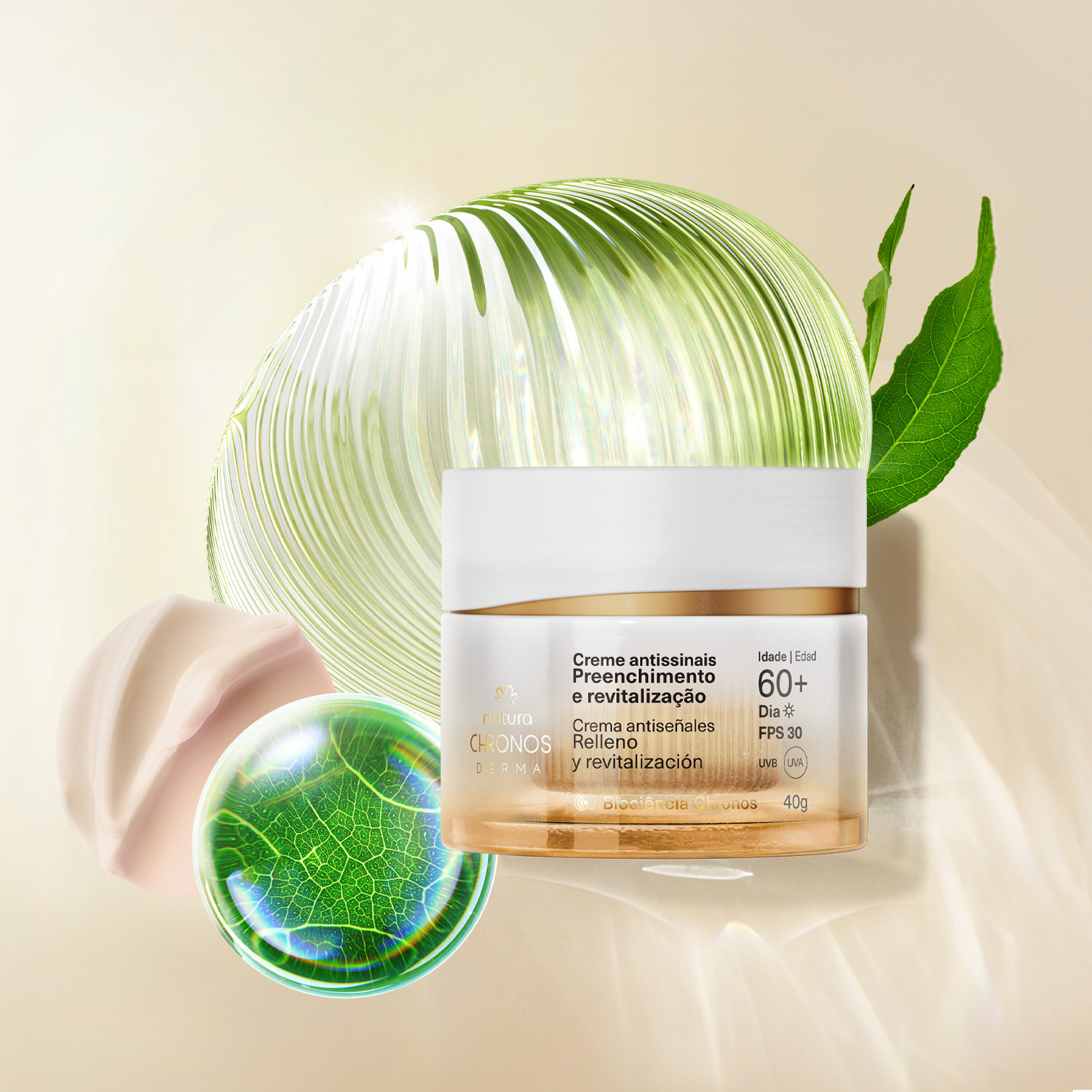 Crema antiseñales​ relleno y revitalización ​60+ día Chronos Derma