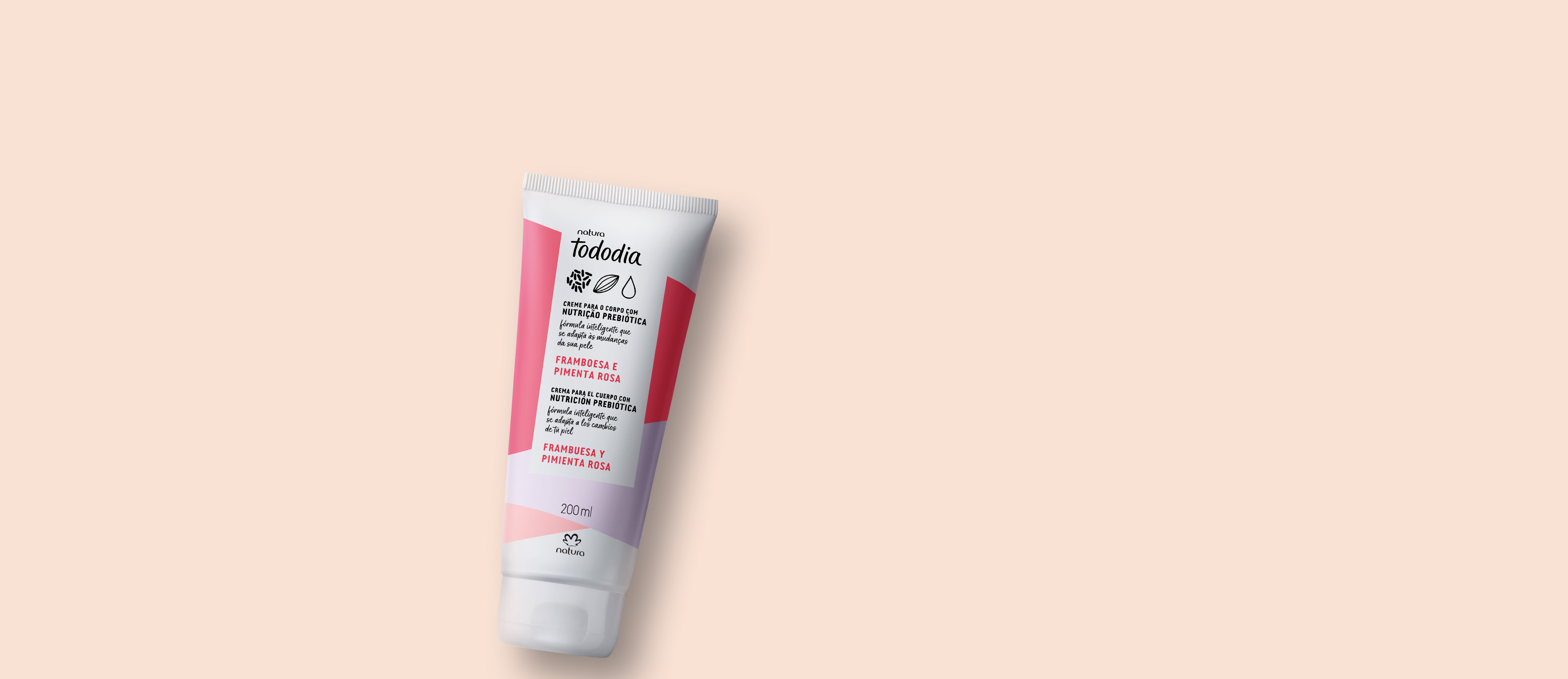 Crema nutritiva corporal Tododia frambuesa y pimienta rosa