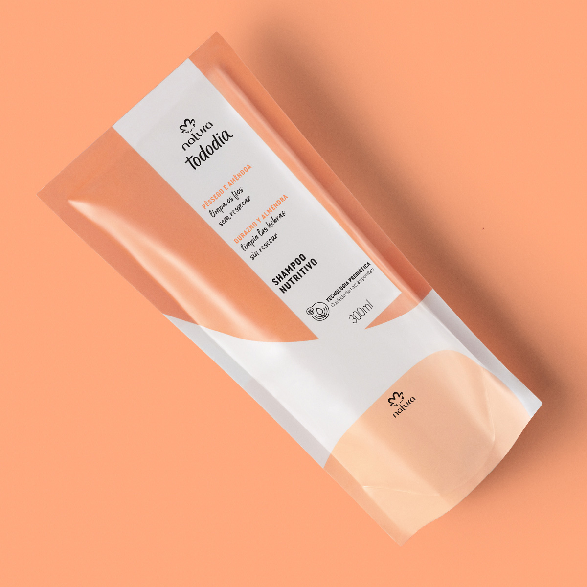 Repuesto shampoo Tododia durazno y almendras