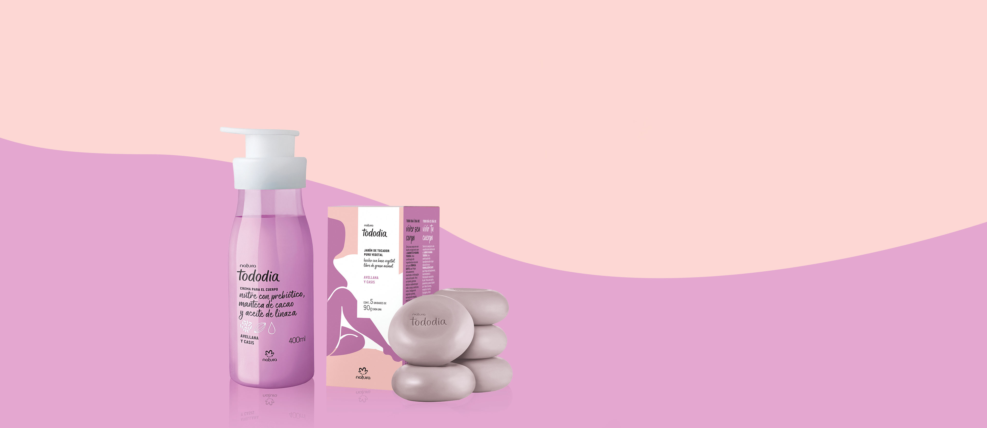 Kit Crema Corporal y Jabones Tododia Avellana y Cassis