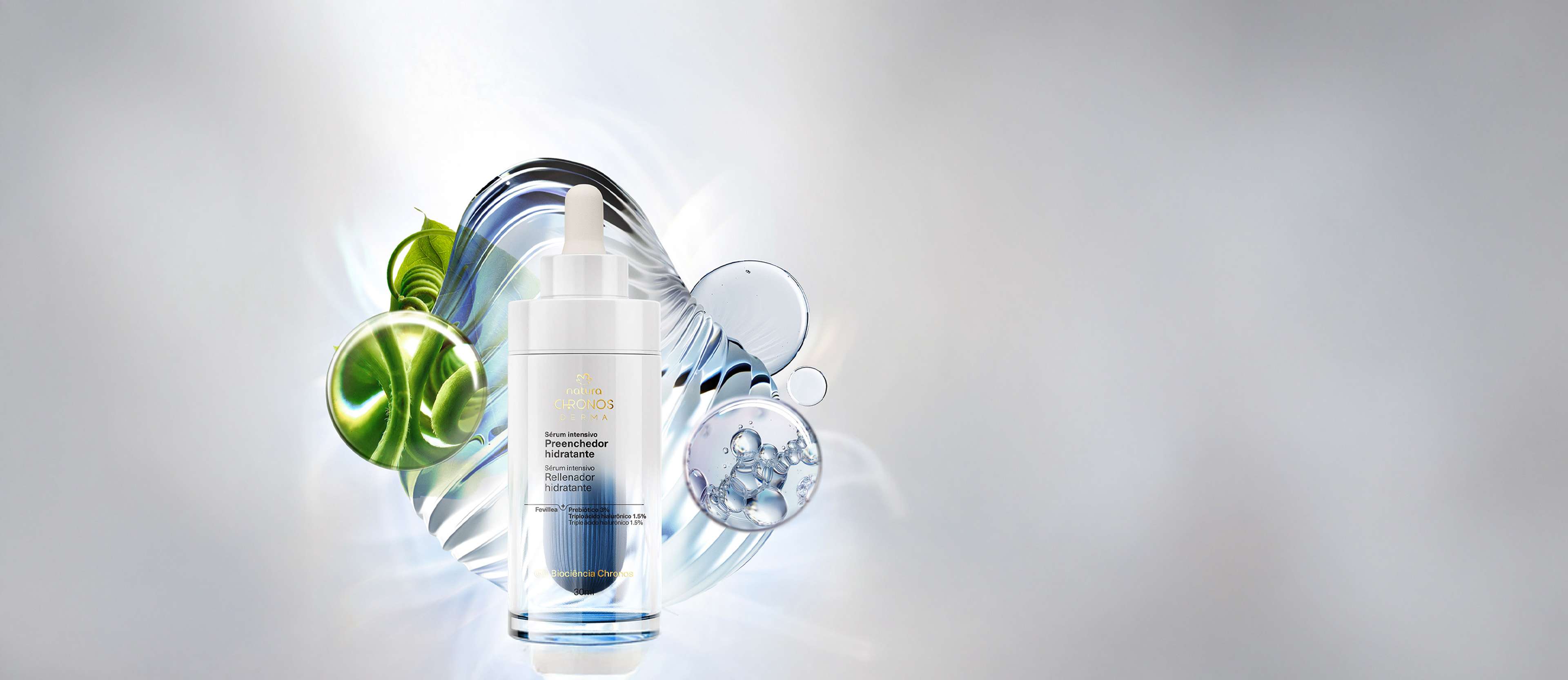 Sérum rellenador hidratante rostro y cuello Chronos Derma