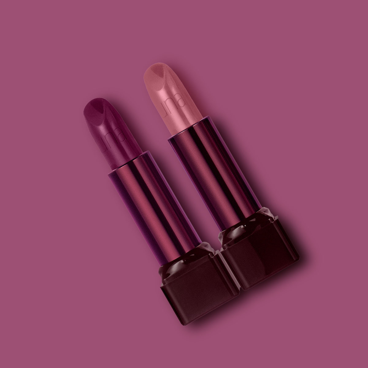 Regalo Madres Dúo Labiales Una (1 Labial Violeta + 1 Labial Rosa)