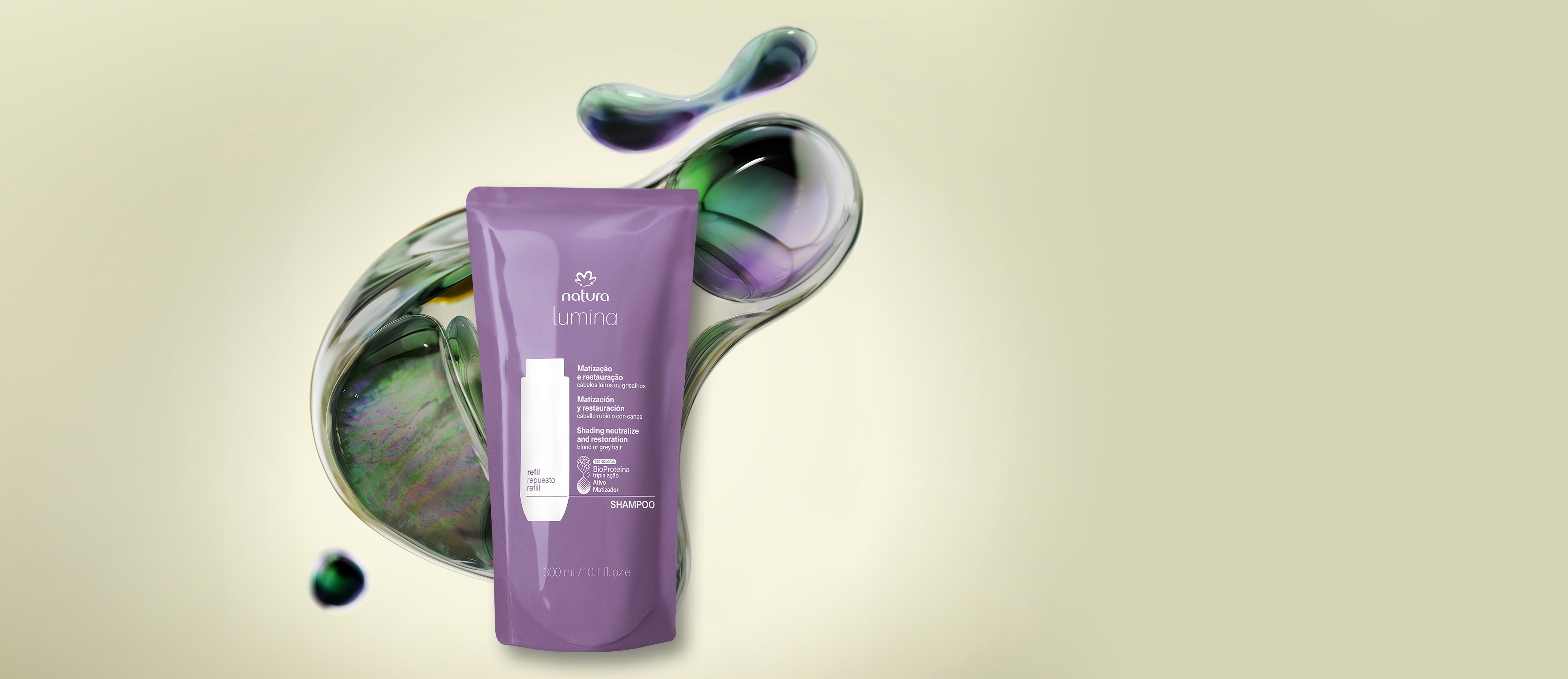 Repuesto Shampoo Matización y Restauración Lumina 300ml