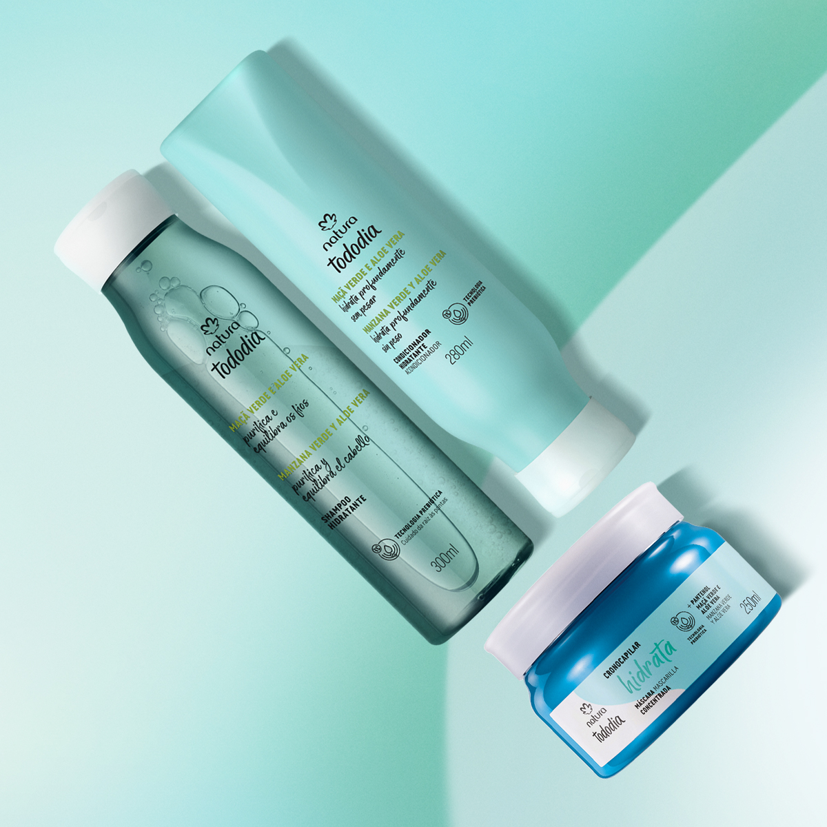 Kit Tododía hidratación manzana verde y aloe vera completo