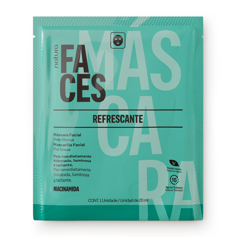 Máscara facial hidratante doble ácido hialurónico Faces - 20ml