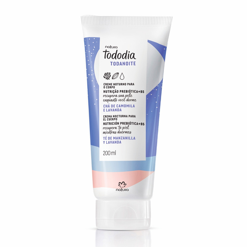 Crema hidratante nocturna corporal Tododia té de manzanilla y lavanda