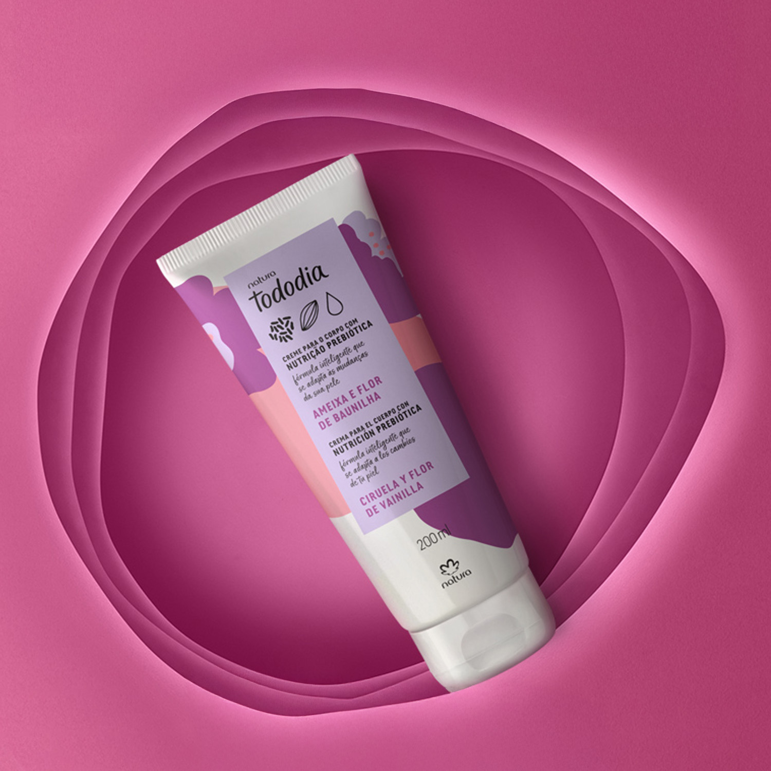 Crema nutritiva corporal Tododia Ciruela y flor de vainilla