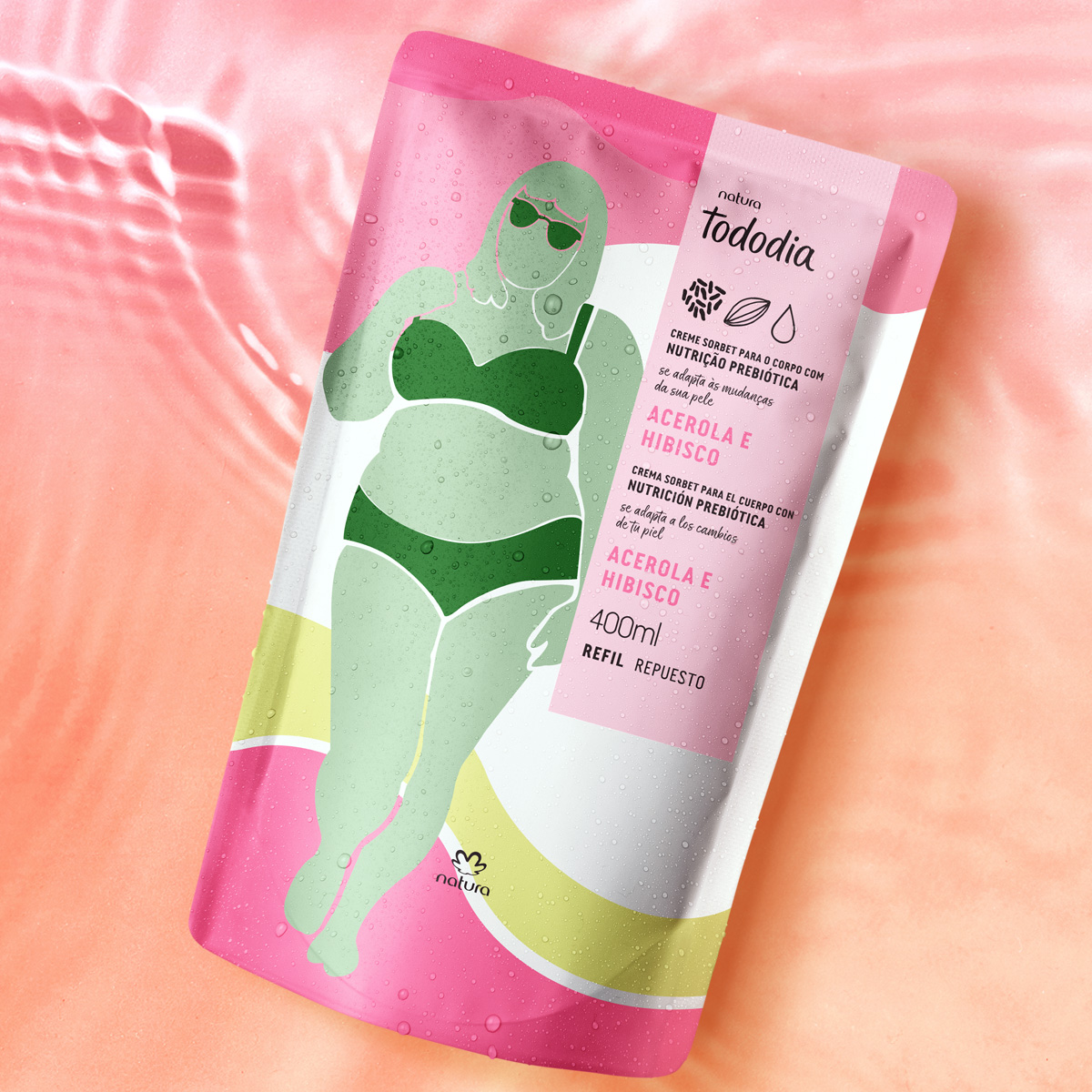 Repuesto Crema Nutritiva para el Cuerpo Tododia Acerola y Hibisco