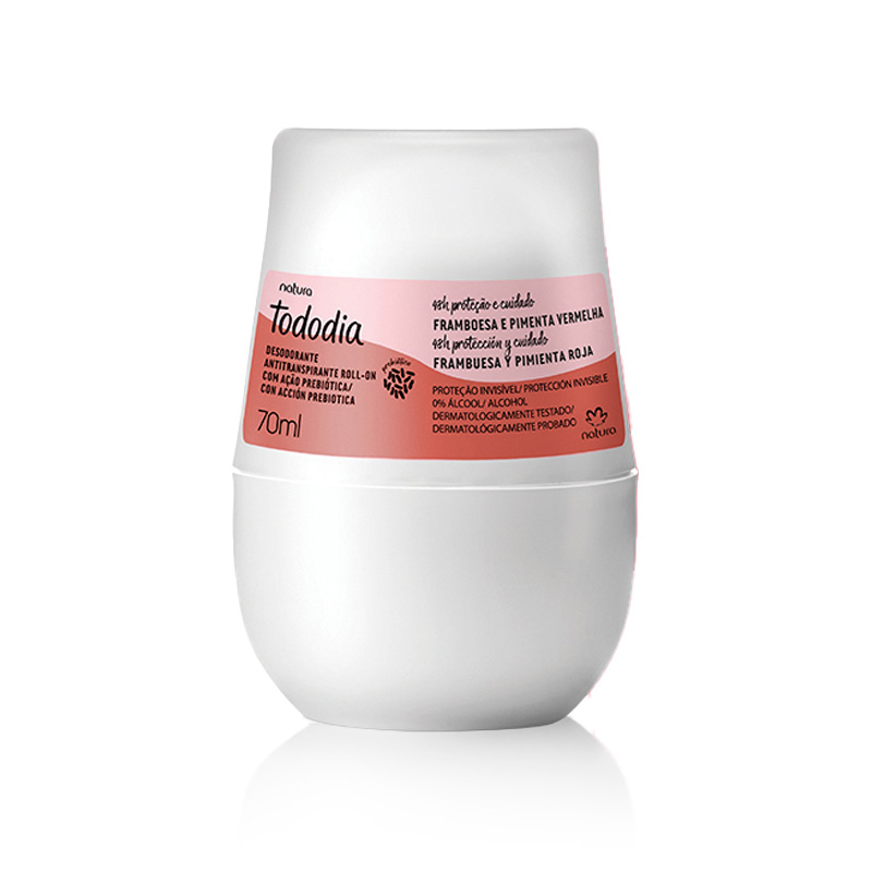 Desodorante antitranspirante roll-on Tododia Frambuesa y pimienta rosa - 70ml