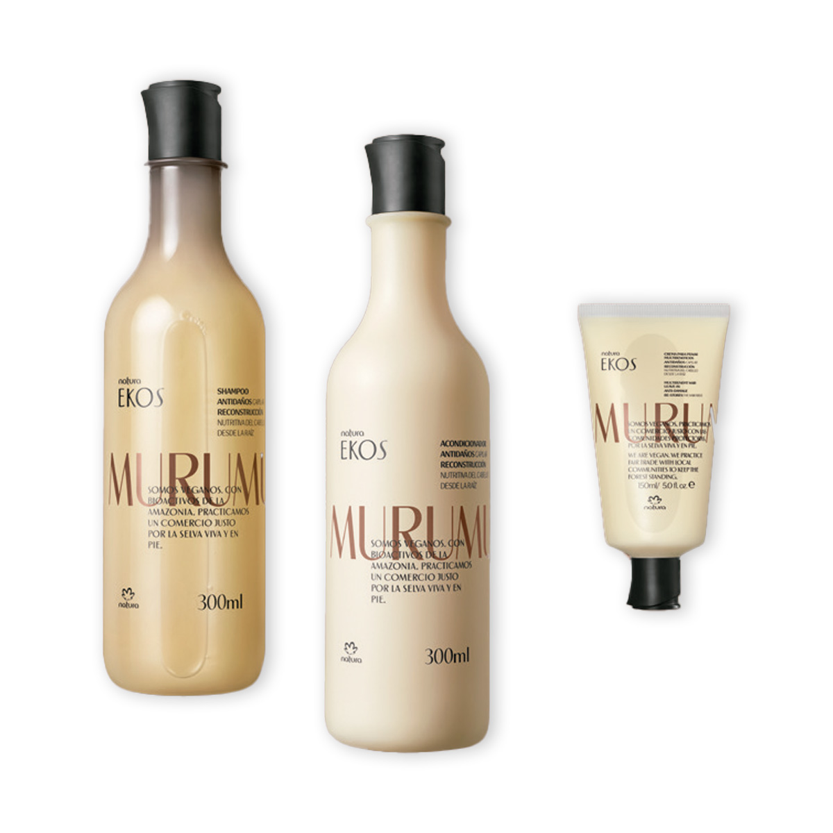 Kit Ekos Murumuru Shampoo, Acondicionador y Crema de Peinar