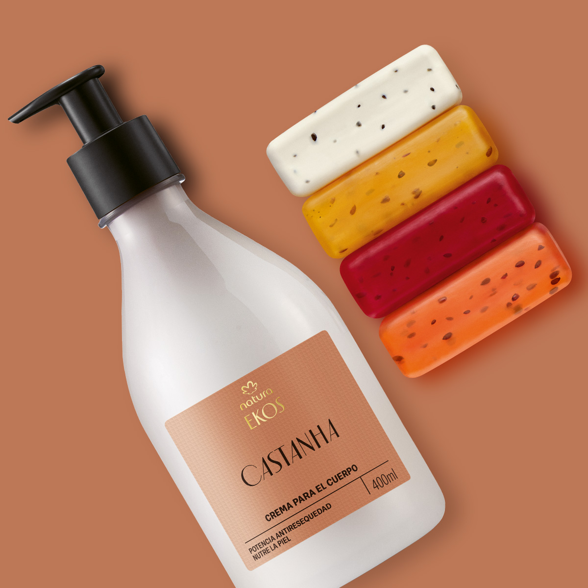 Kit Crema Corporal y Jabones Ekos Castaña