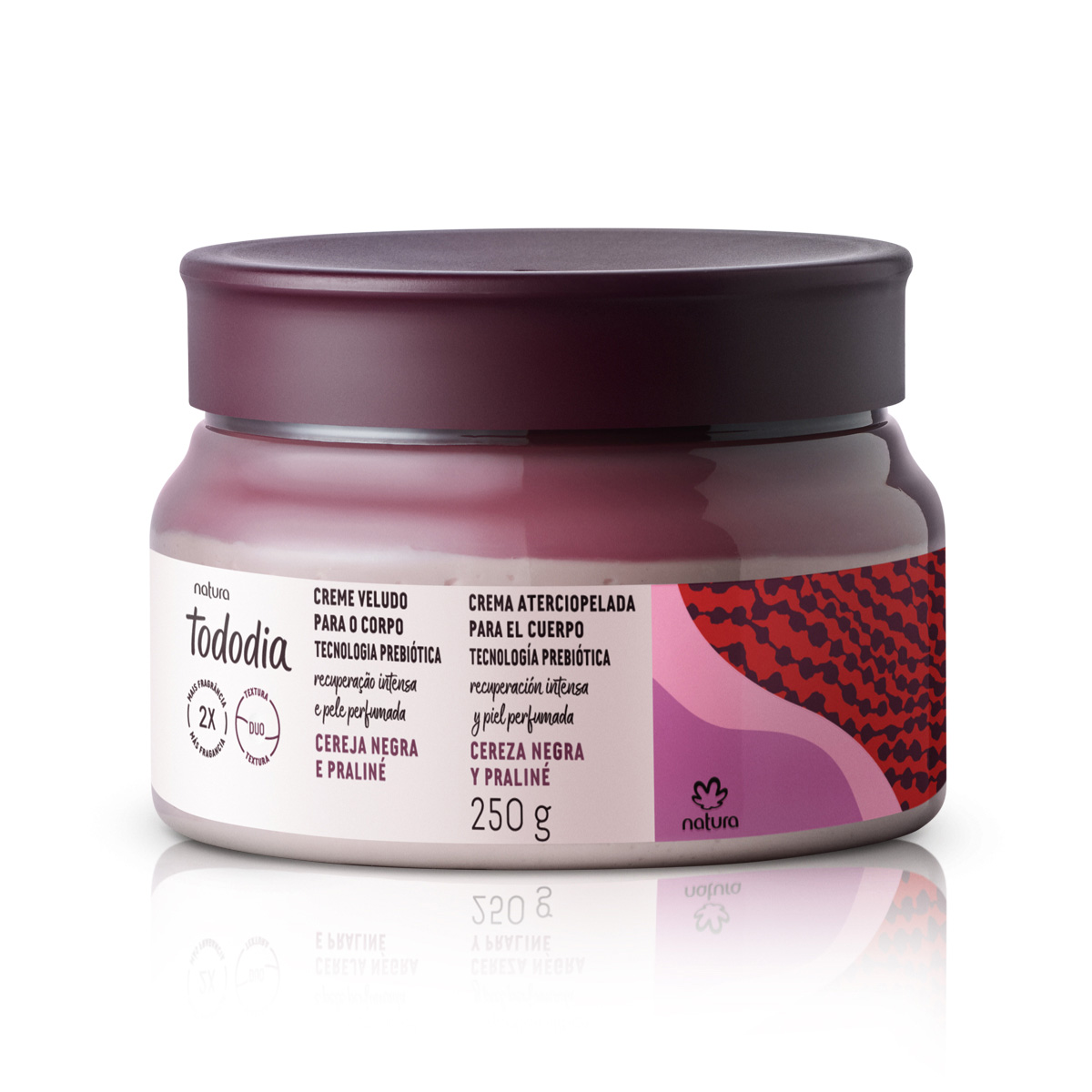 Crema aterciopelada para el cuerpo Cereza negra y Praliné - 250 g