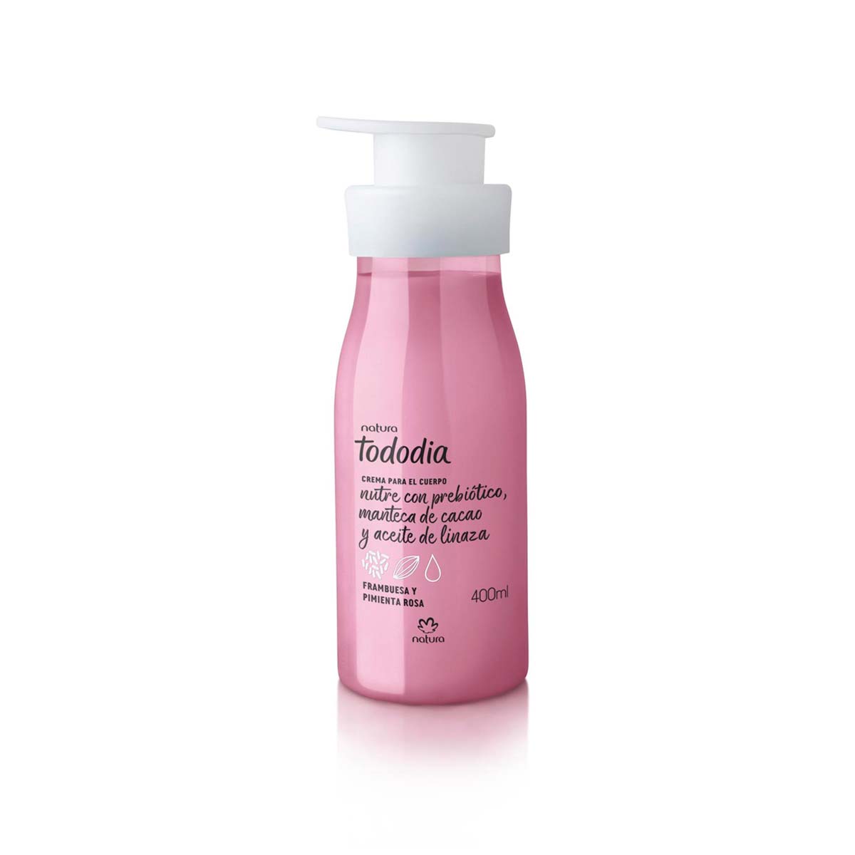 Crema nutritiva corporal Tododia frambuesa y pimienta rosa - 400ml