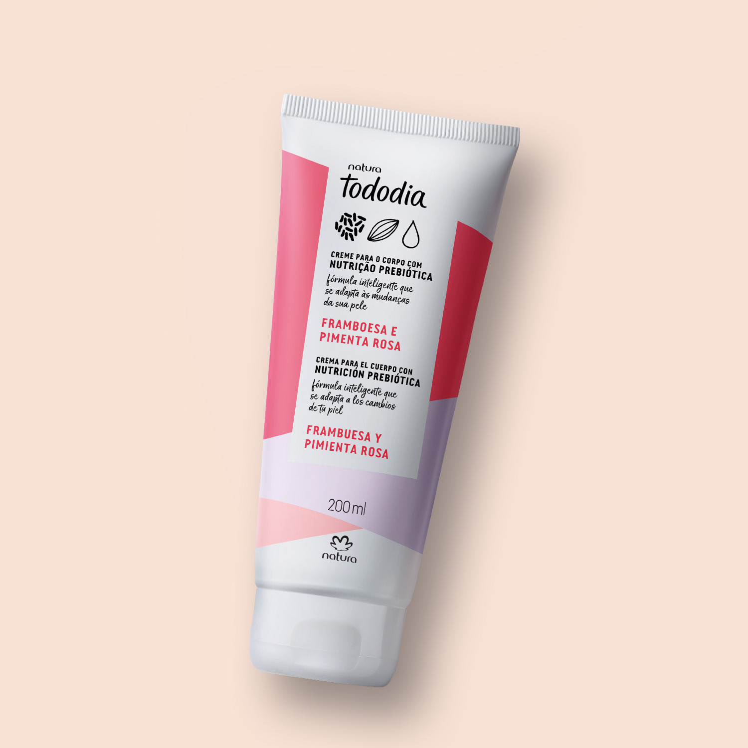 Crema nutritiva corporal Tododia frambuesa y pimienta rosa