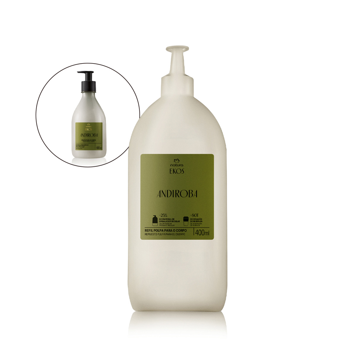 Repuesto pulpa hidratante corporal Andiroba- 400 ml