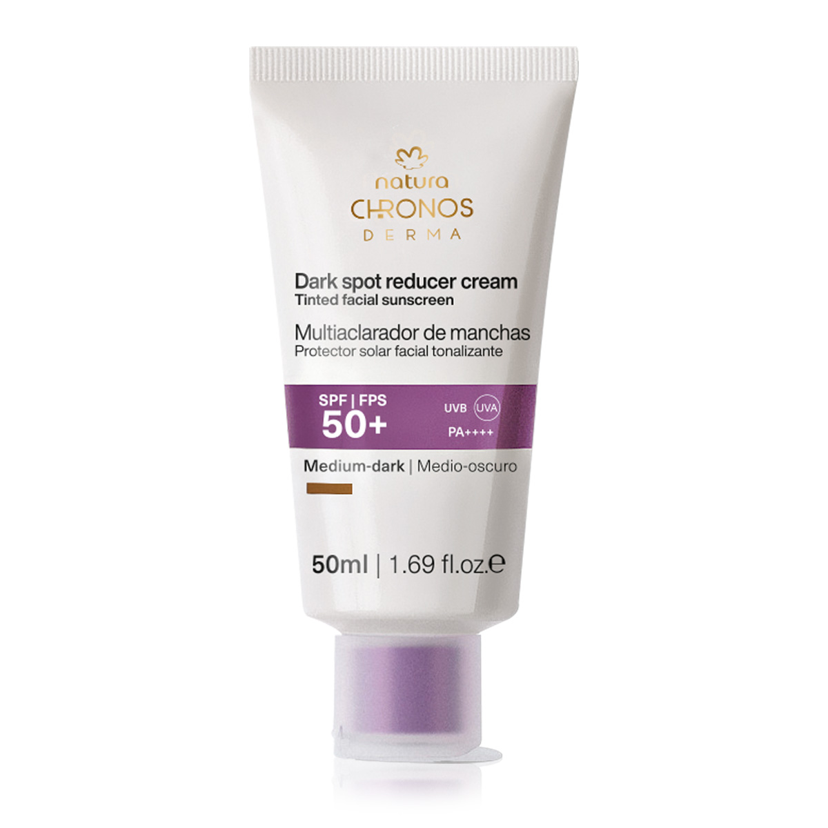 Protector aclarador FPS 50 medio oscuro Chronos Derma