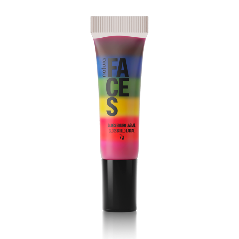 Gloss labial arcoíris Faces - 7g