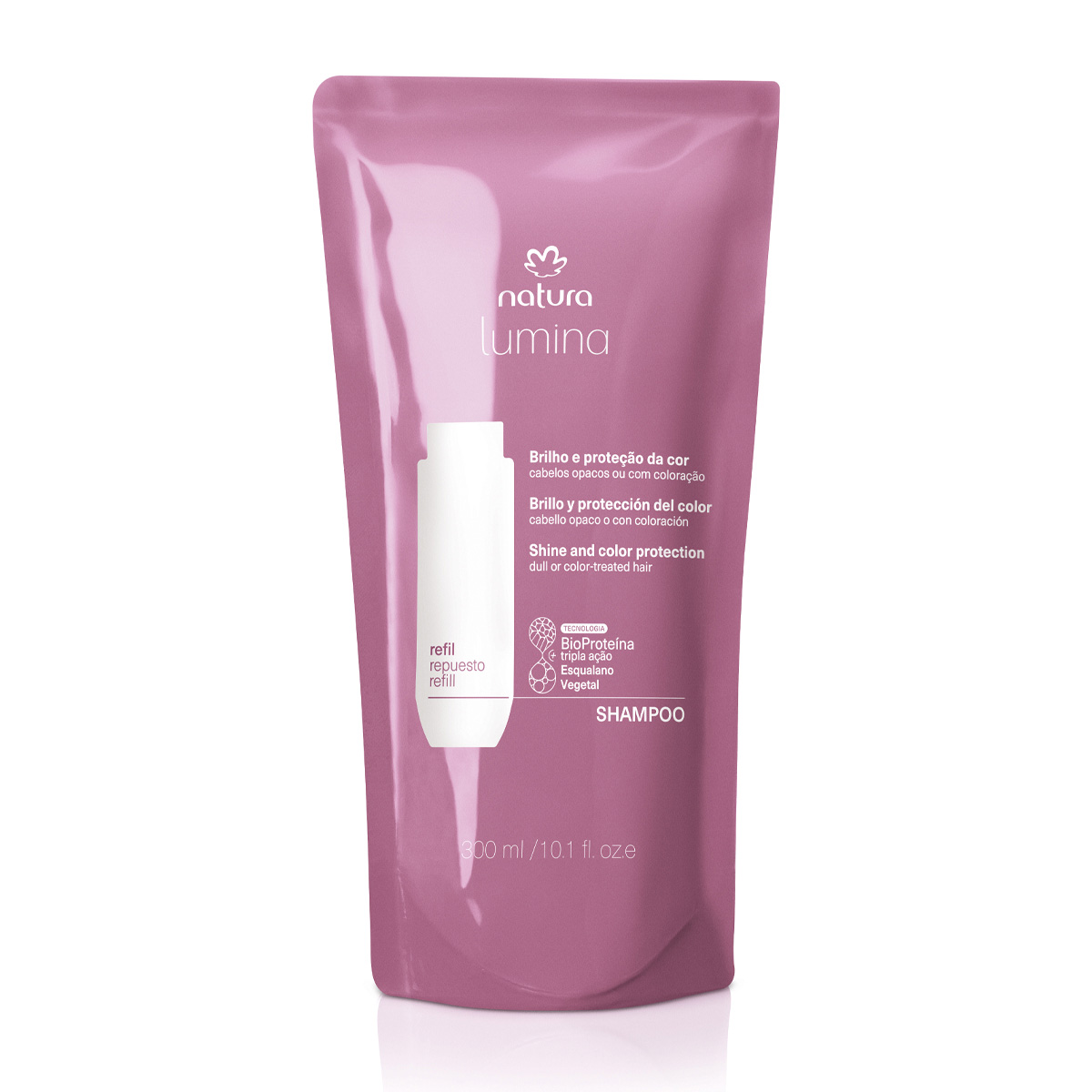 Repuesto Shampoo Brillo y Protección del Color Lumina 300ml