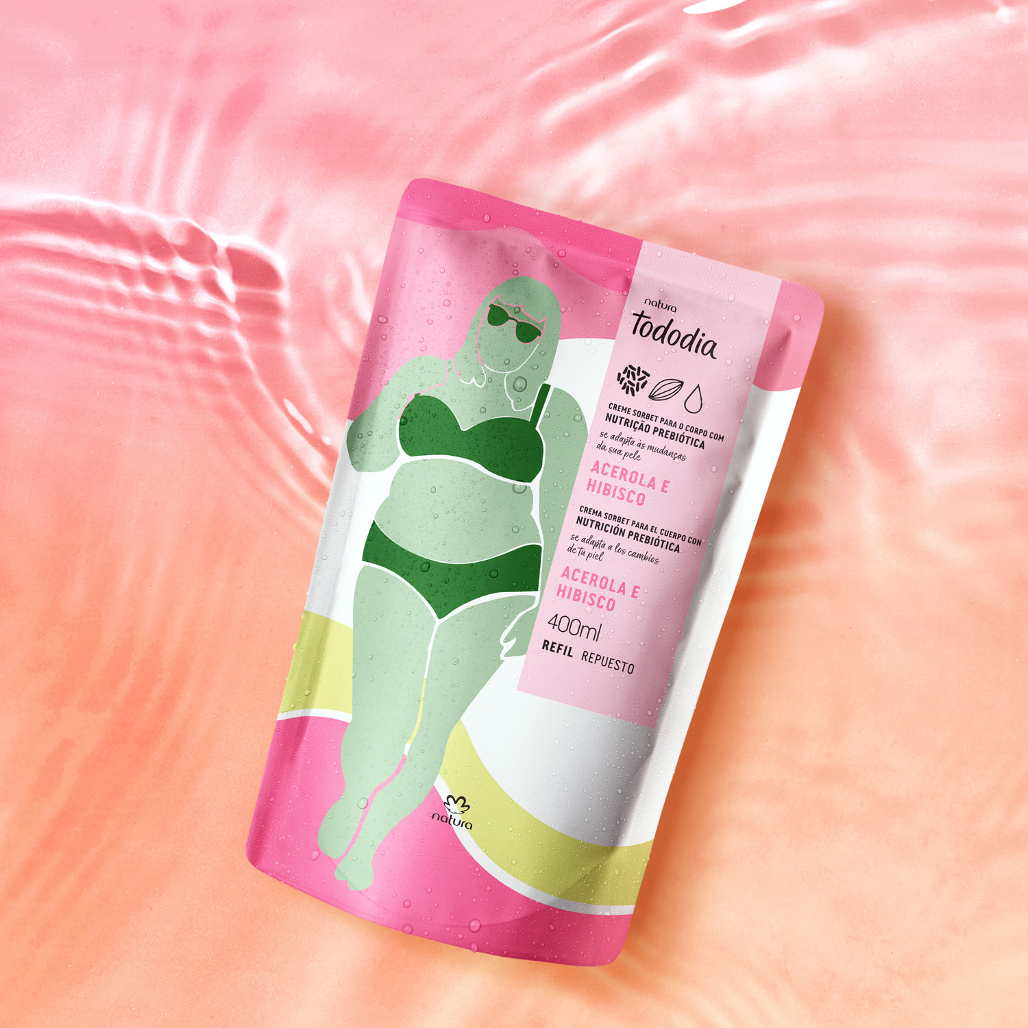 Repuesto Crema Nutritiva para el Cuerpo Tododia Acerola y Hibisco