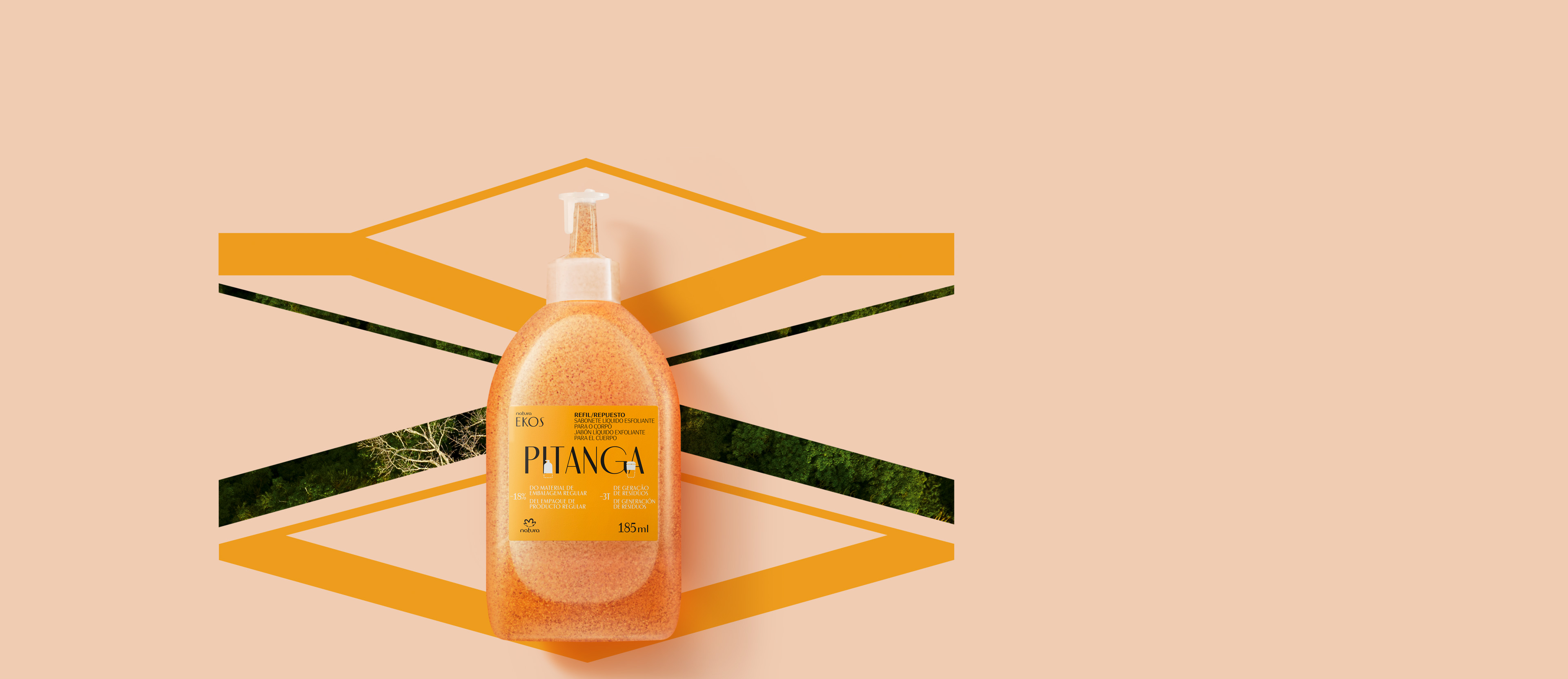 Repuesto jabón líquido exfoliante Ekos pitanga