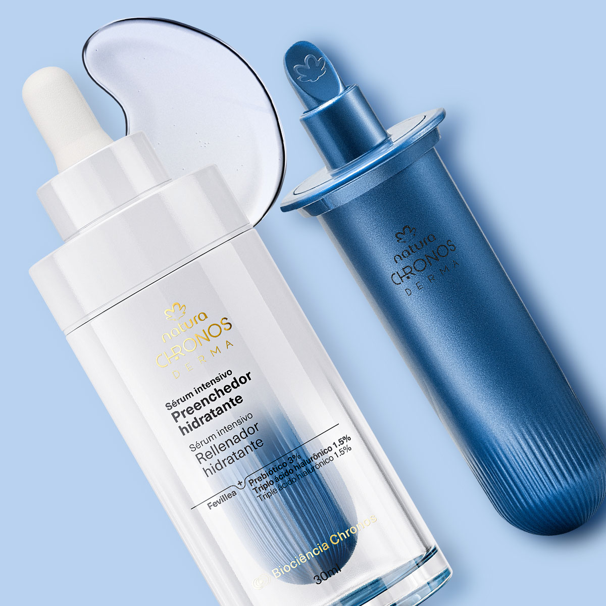 Kit Sérum Intensivo Rellenador Hidratante con Repuesto Chronos Derma