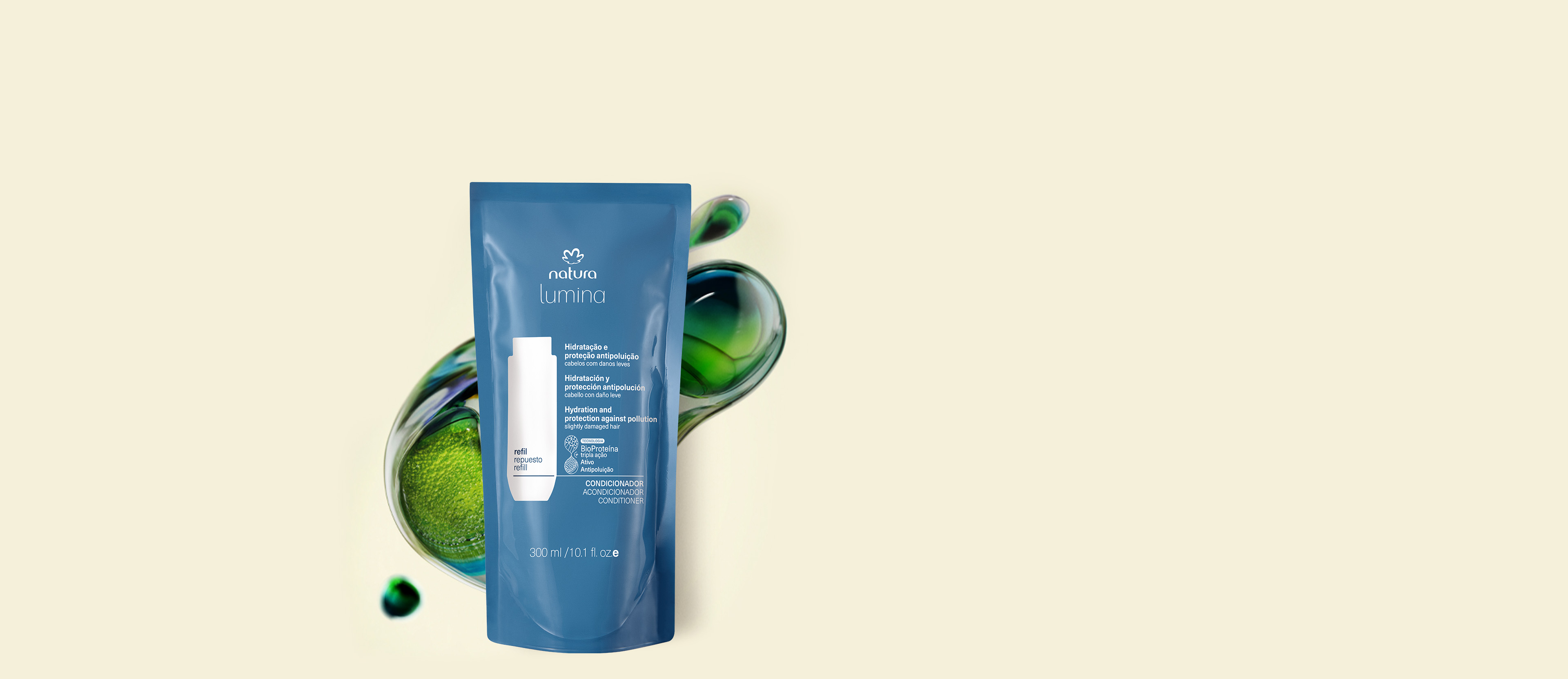 Repuesto acondicionador protector brillo y protección del color Lumina