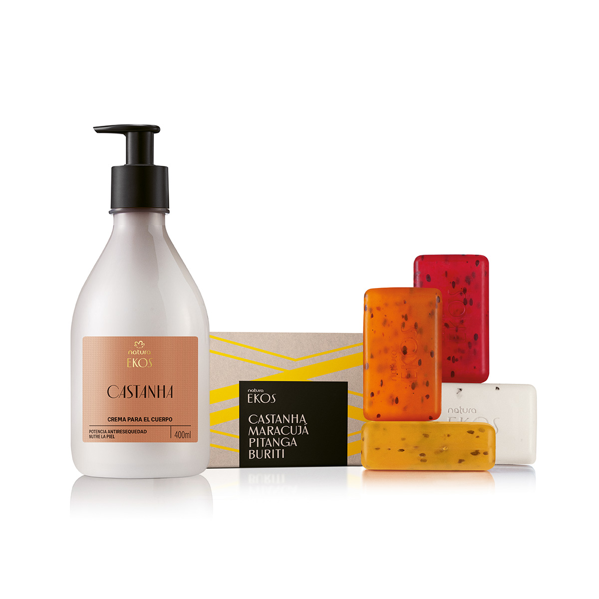 Kit Crema Corporal y Jabones Ekos Castaña