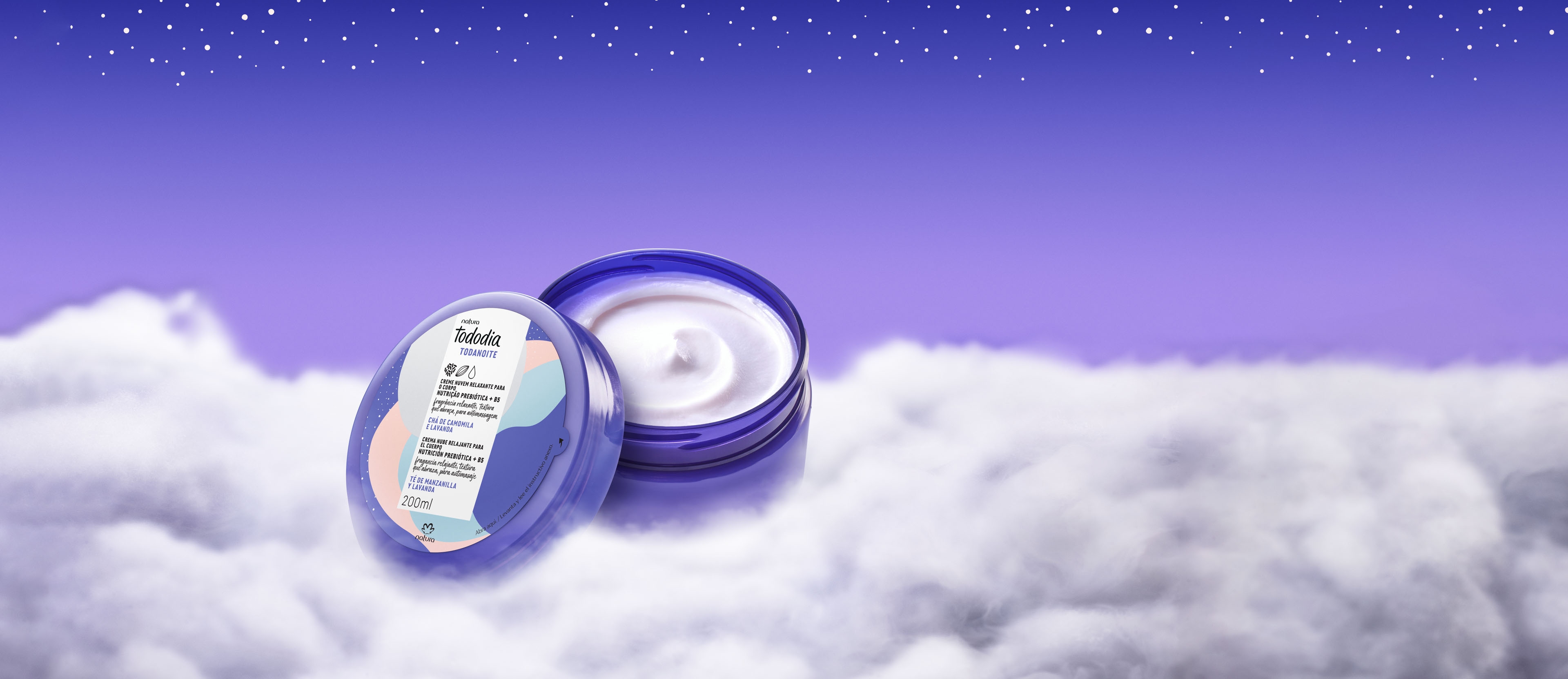 Crema nube relajante corporal Tododia té de manzanilla y lavanda