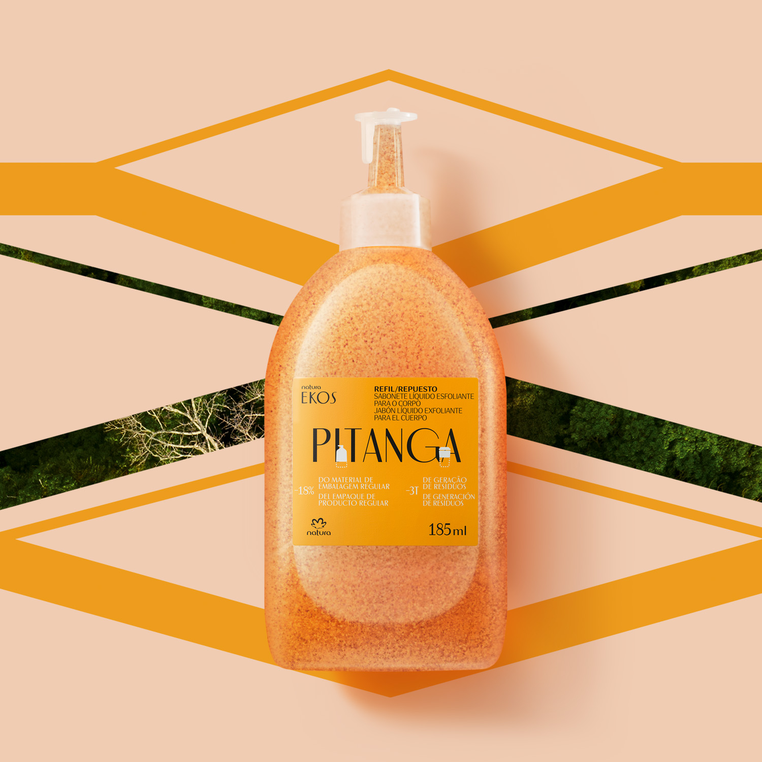Repuesto jabón líquido exfoliante Ekos pitanga