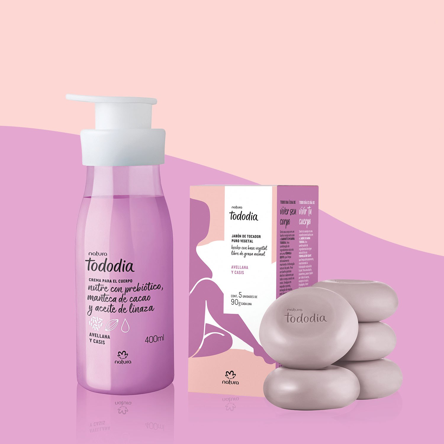 Kit Crema Corporal y Jabones Tododia Avellana y Cassis