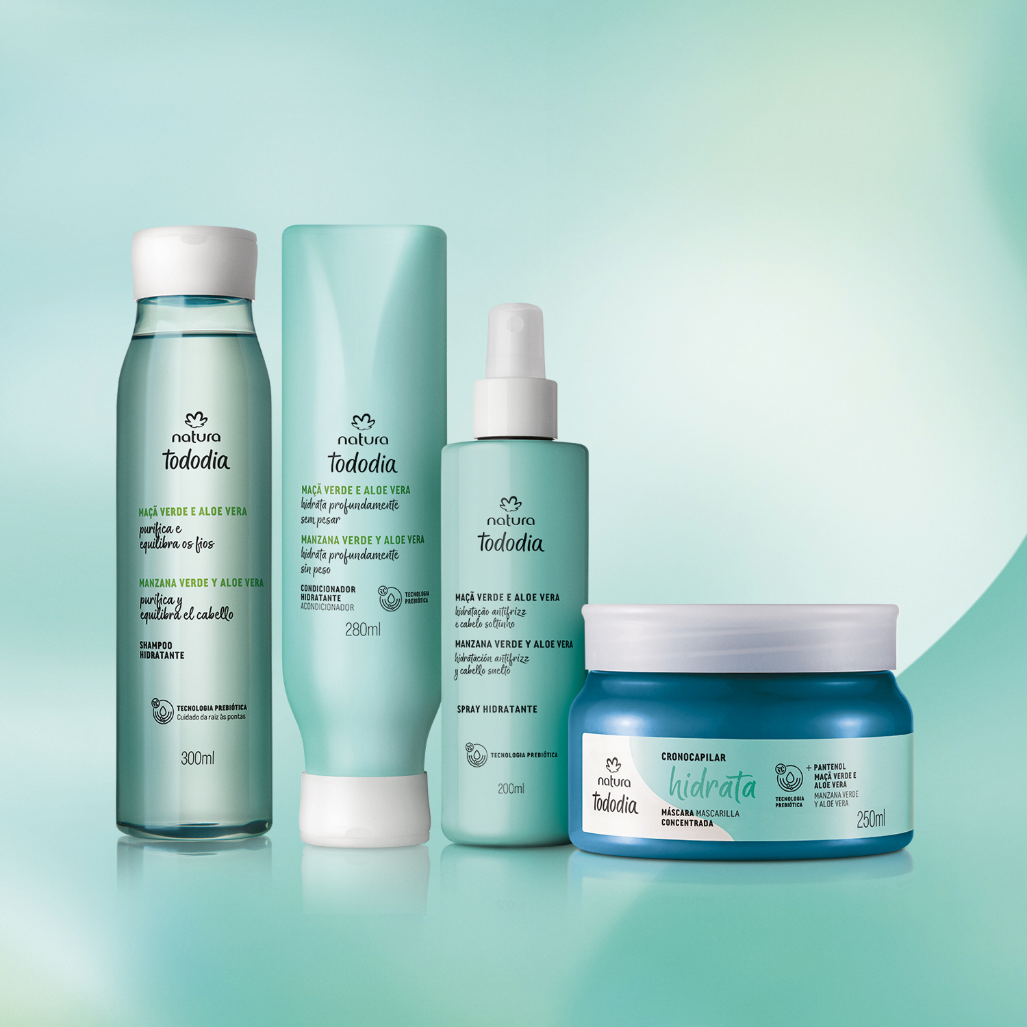 Kit hidratación y definición Tododia manzana verde y aloe vera