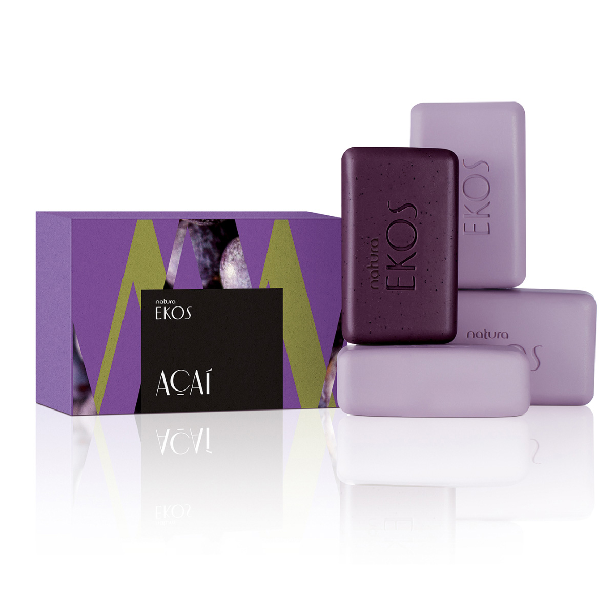 Jabones en Barra Cremosos y Exfoliantes Ekos Açaí