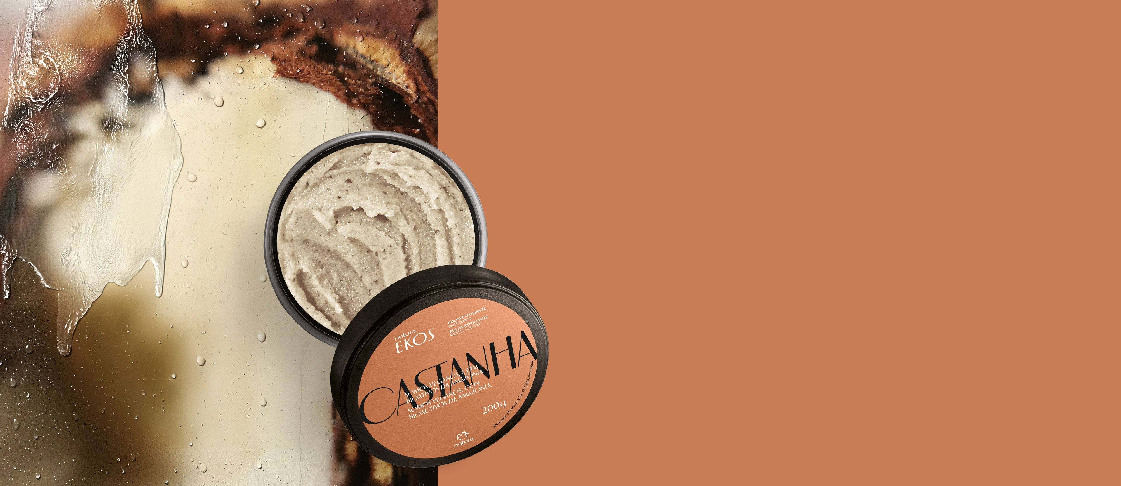 Pulpa exfoliante corporal Ekos Castaña
