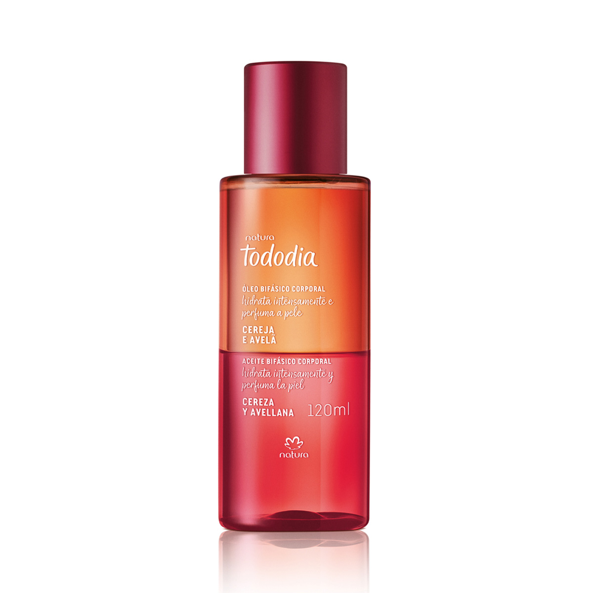 Aceite bifásico corporal Tododia cereza y avellana - 120ml