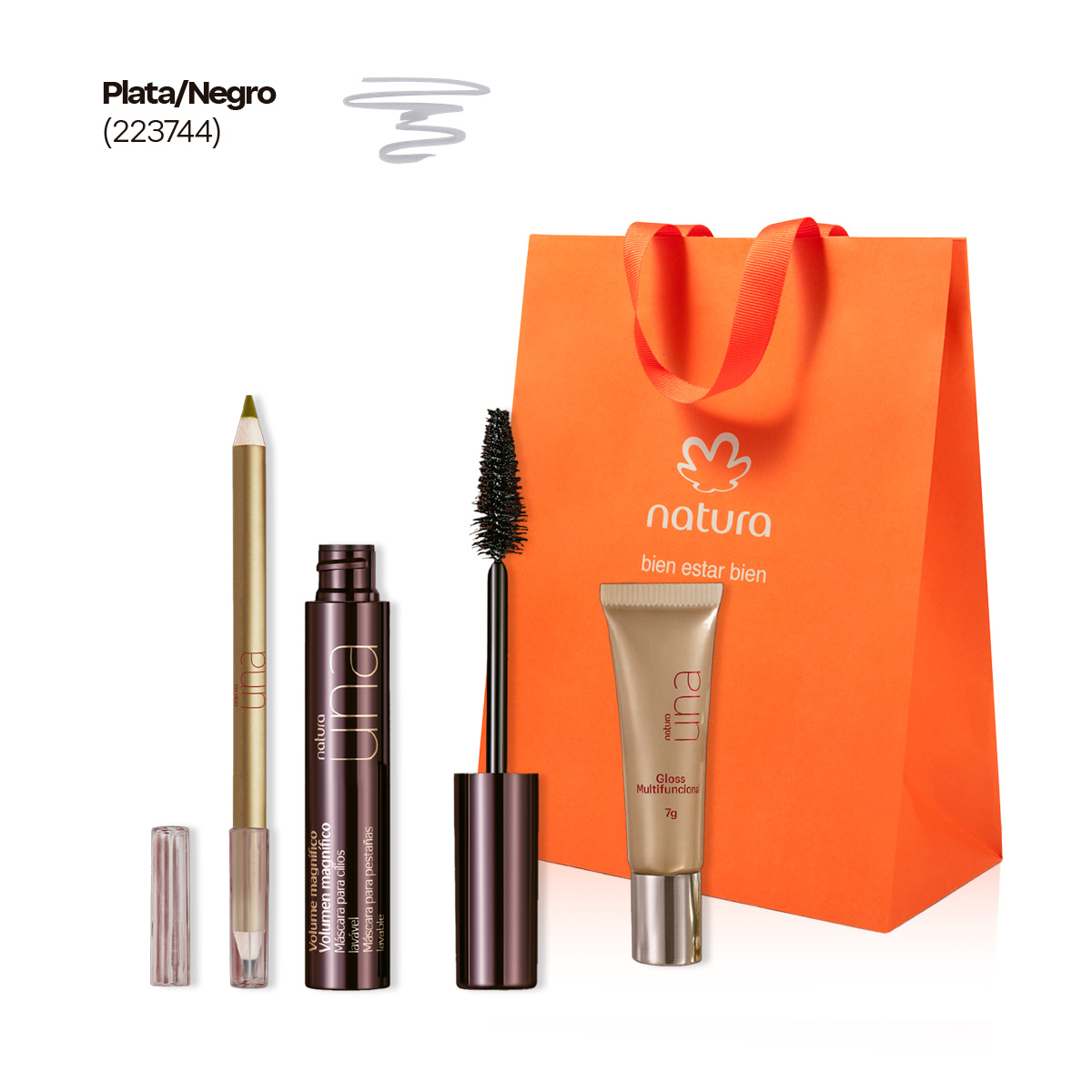 Regalo Maquillaje Una Celebrar Plata/Negro