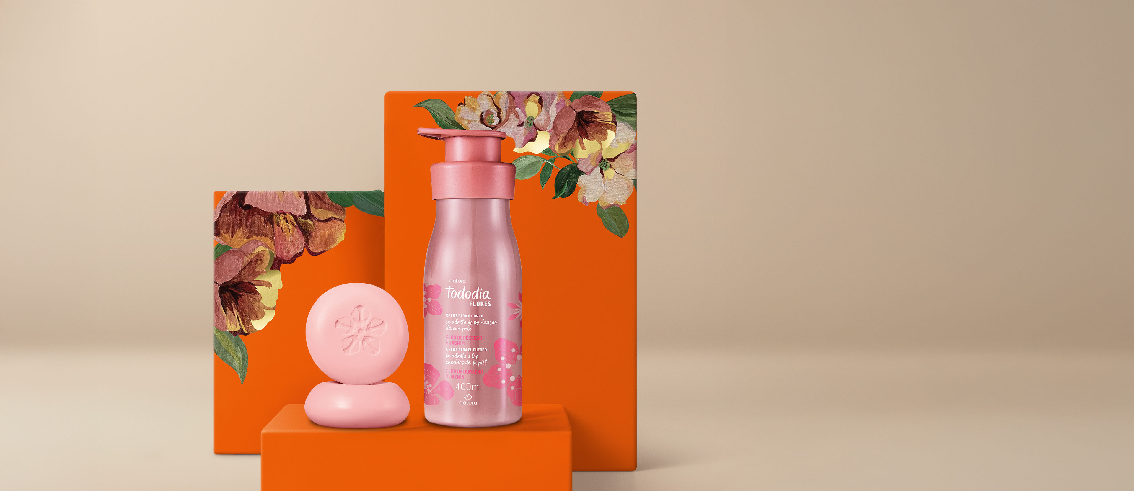 Regalo Madres Tododia Flor de Durazno y Jazmín (1 Crema + Jabones Barra)