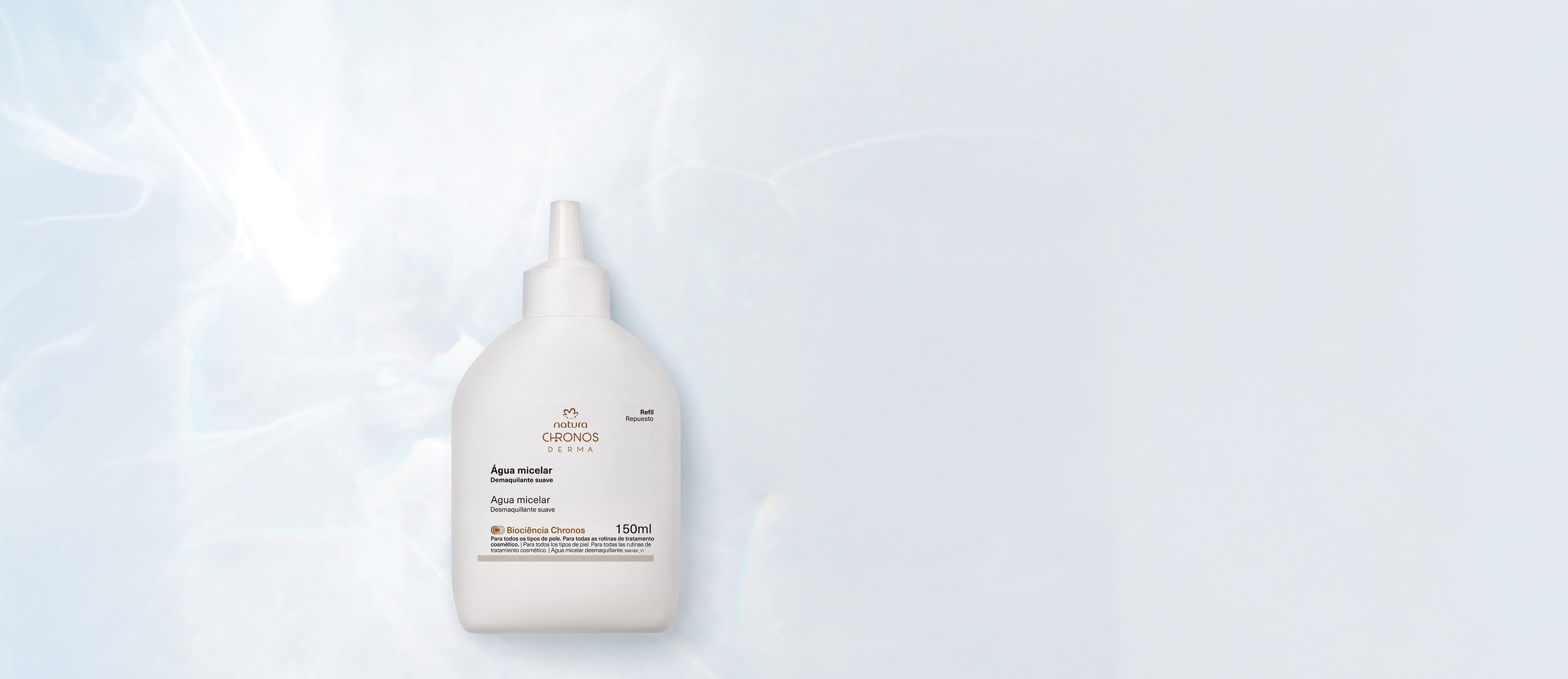 Repuesto agua micelar desmaquillante suave Chronos Derma